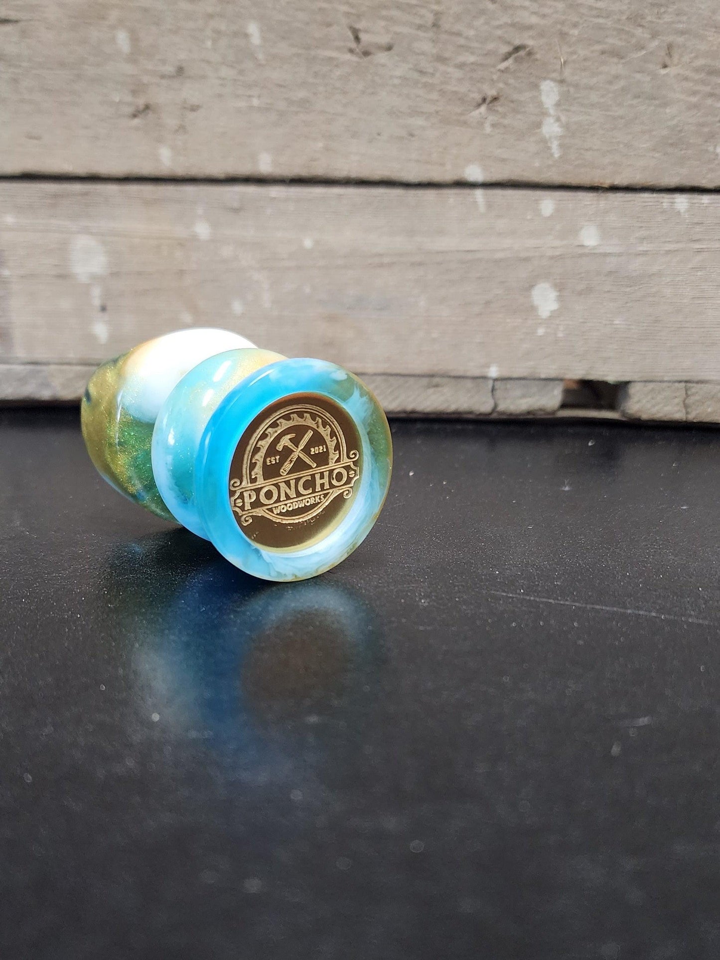 Blue and Gold Cigar Holder