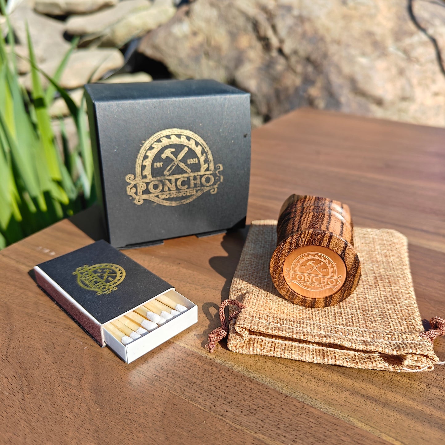 Hand turned Zebrawood cigar stand