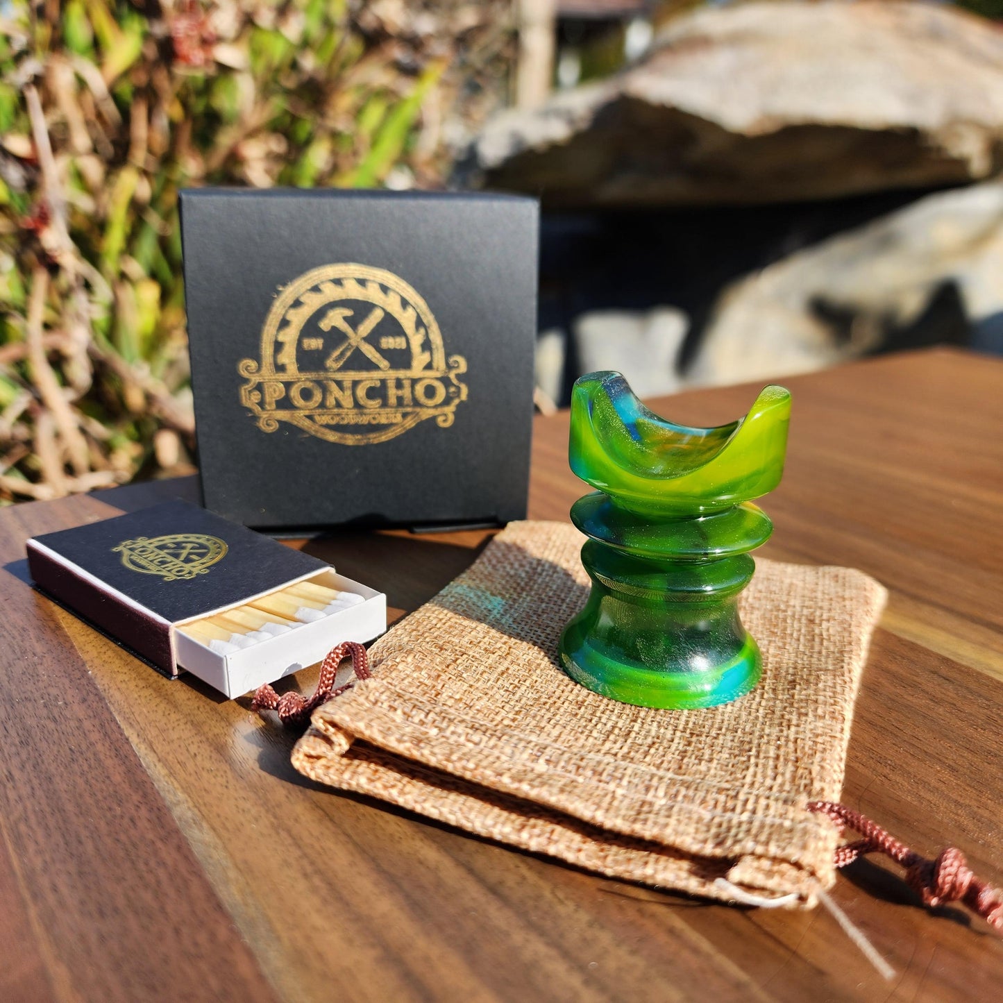 Yellow and Blue Cigar Stand