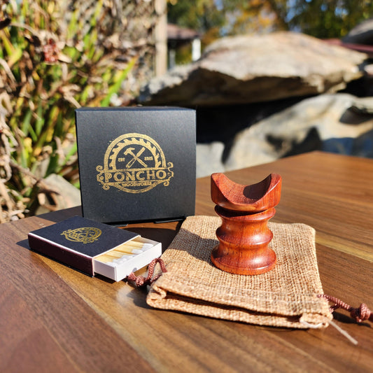 Hand turned Padauk cigar stand