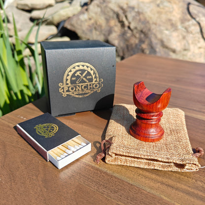 Hand turned Padauk cigar stand