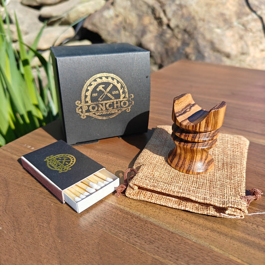 Hand turned Zebrawood cigar stand